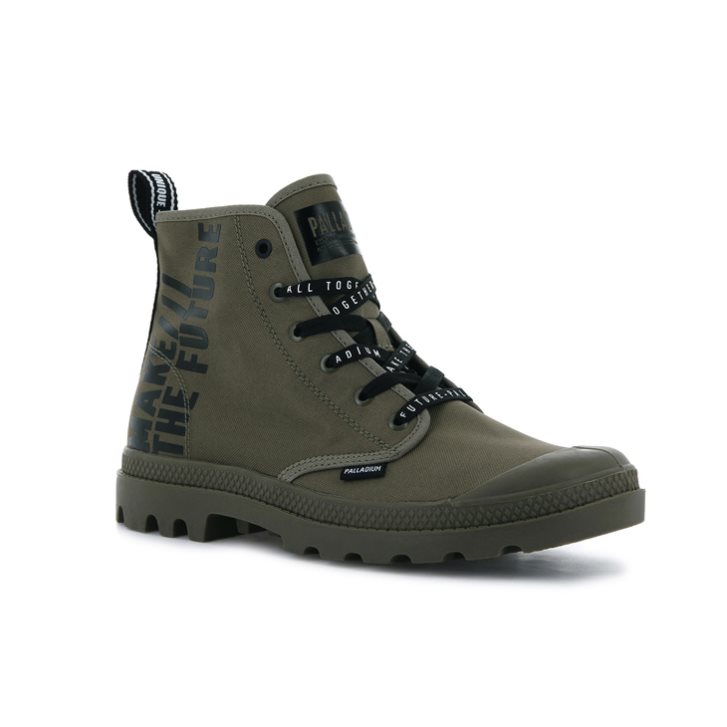 Bottes Palladium Pampa Hi Future Homme Vert Olive | FR JHV710I